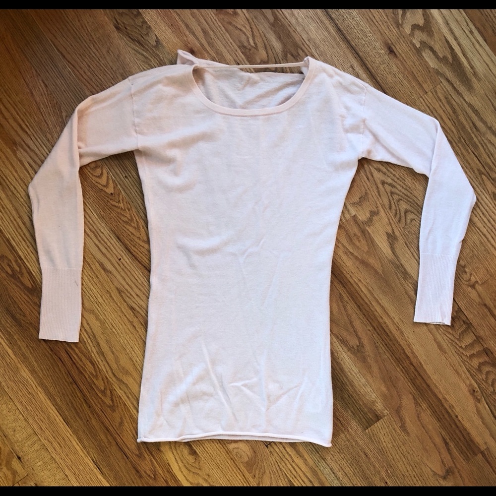Athleta 100%Cashmere Blush Sweater